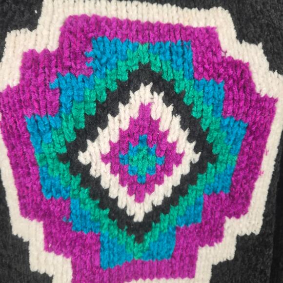 Vintage Pioneer Wear Aztec Sweater Chenille Size Small - MINOR FLAWS - Picture 5 of 11